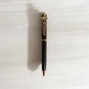 Custom Name Pen – Black with Elegant Gold Detailing