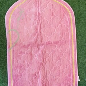 Personalized Pink Prayer Mat – Custom Name Embroidered Carpet