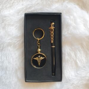 Custom Pen and Key Chain Set with Doctor Symbol – Personalized Gift for Doctors
