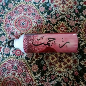 Personalized Water Bottle – Custom Name with Red Background
