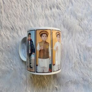 Chinar Leaf Photo Mug Custom Name Design